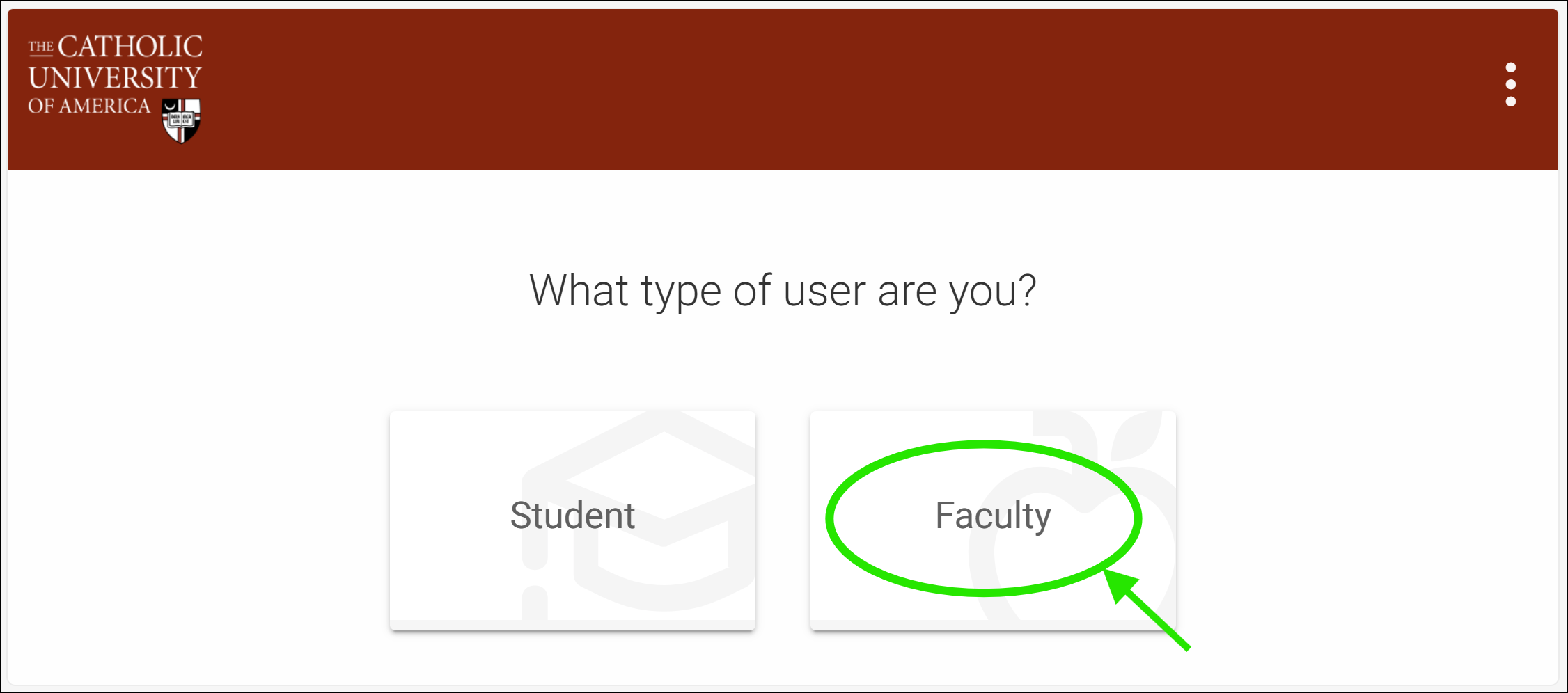 Faculty Log In Page